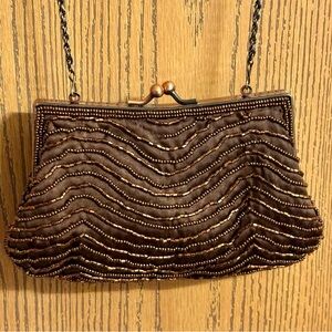 Cache Copper Beaded Evening Bag